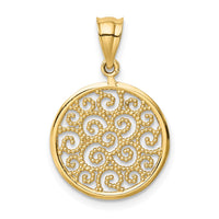 Load image into Gallery viewer, 14k Filigree Round Pendant
