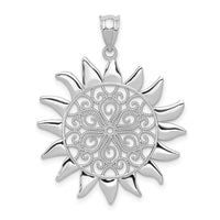 Load image into Gallery viewer, 14k White Gold Filigree Sun Pendant
