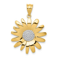 Load image into Gallery viewer, 14k w/Rhodium Sunflower Pendant
