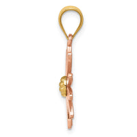 Load image into Gallery viewer, 14k Two-tone Rose and Yellow Gold Daisy Pendant
