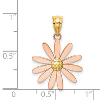 Load image into Gallery viewer, 14k Two-tone Rose and Yellow Gold Daisy Pendant

