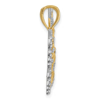 Load image into Gallery viewer, 14k and Rhodium Butterfly Pendant
