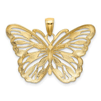 Load image into Gallery viewer, 14k and Rhodium Butterfly Pendant

