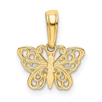 Load image into Gallery viewer, 14k Polished Filigree Butterfly Charm
