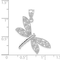 Load image into Gallery viewer, 14k White Gold Filigree Dragonfly Pendant
