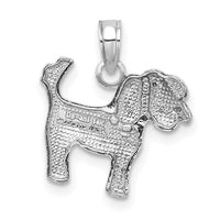 Load image into Gallery viewer, 14k White Gold Polished Dog Charm
