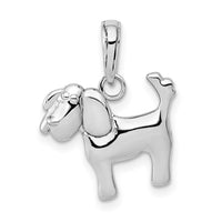 Load image into Gallery viewer, 14k White Gold Polished Dog Charm
