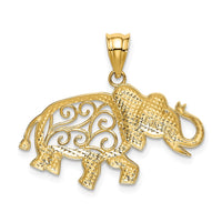 Load image into Gallery viewer, 14k Filigree Elephant Pendant
