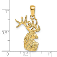 Load image into Gallery viewer, 14k Polished Deer Head Charm
