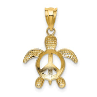 Load image into Gallery viewer, 14k Peace Turtle Pendant

