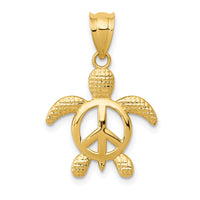 Load image into Gallery viewer, 14k Peace Turtle Pendant
