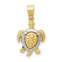 Load image into Gallery viewer, 14K Two-tone Gold Turtle Charm
