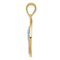 Load image into Gallery viewer, 14K Two-tone Sun and Palm Tree Pendant
