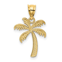 Load image into Gallery viewer, 14K w/Rhodium Palm Tree Pendant
