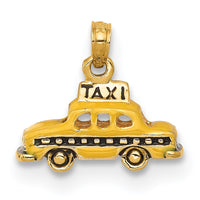Load image into Gallery viewer, 14k 3D Enameled TAXI Pendant
