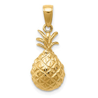 Load image into Gallery viewer, 14k Diamond-cut Pineapple Pendant
