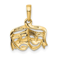 Load image into Gallery viewer, 14k Polished Open-Backed Comedy/Tragedy Pendant
