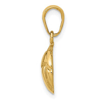 Load image into Gallery viewer, 14K Solid Polished Open Back Volleyball Charm
