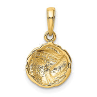 Load image into Gallery viewer, 14K Solid Polished Open Back Volleyball Charm
