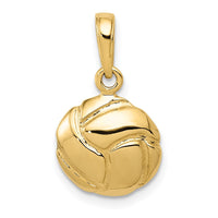Load image into Gallery viewer, 14K Solid Polished Open Back Volleyball Charm

