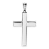Load image into Gallery viewer, 14k White Gold Polished Hollow Cross Pendant
