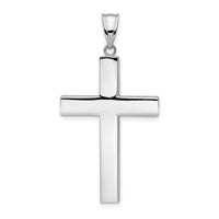 Load image into Gallery viewer, 14k White Gold Polished Hollow Cross Pendant

