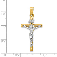 Load image into Gallery viewer, 14k Two-tone INRI Crucifix Pendant
