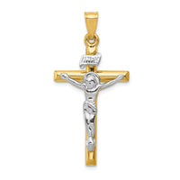 Load image into Gallery viewer, 14k Two-tone INRI Crucifix Pendant
