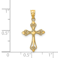 Load image into Gallery viewer, 14k Mini Budded Cross Pendant
