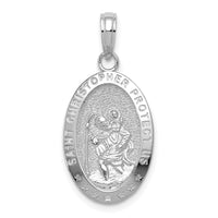 Load image into Gallery viewer, 14k White Gold Saint Christopher Medal Pendant
