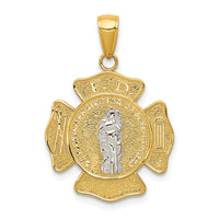 Load image into Gallery viewer, 14k Two-tone Saint Florian Medal Pendant
