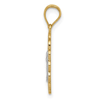 Load image into Gallery viewer, 14K Two-tone W/Rhodium Baptism Pendant
