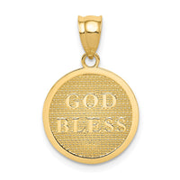 Load image into Gallery viewer, 14K Reversible Cross and GOD BLESS Charm
