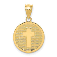 Load image into Gallery viewer, 14K Reversible Cross and GOD BLESS Charm
