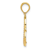 Load image into Gallery viewer, 14K Two-tone w/White Rhodium Polished Hearts Pendant
