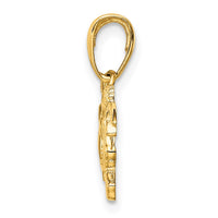 Load image into Gallery viewer, 14k Flying Cherubs Holding Heart Pendant
