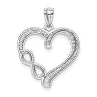 Load image into Gallery viewer, 14k White Gold Polished Small Infinity Heart Pendant
