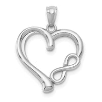 Load image into Gallery viewer, 14k White Gold Polished Small Infinity Heart Pendant
