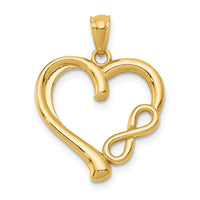 Load image into Gallery viewer, 14K Polished Infinity Symbol Heart Pendant
