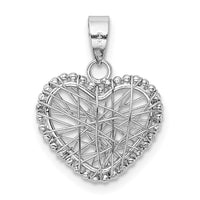 Load image into Gallery viewer, 14K White Gold Open Wire Heart Pendant
