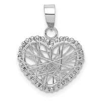 Load image into Gallery viewer, 14K White Gold Open Wire Heart Pendant
