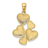 Load image into Gallery viewer, 14K and White Rhodium Polished Hearts Pendant
