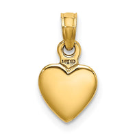 Load image into Gallery viewer, 14K Polished Solid 3D Heart Pendant
