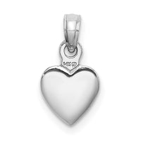 Load image into Gallery viewer, 14K White Gold Polished 3D Heart Pendant
