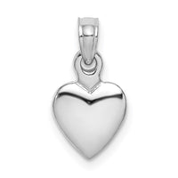 Load image into Gallery viewer, 14K White Gold Polished 3D Heart Pendant
