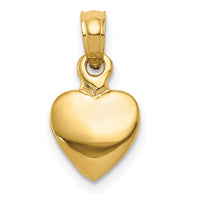 Load image into Gallery viewer, 14K Polished Solid 3D Heart Pendant
