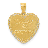 Load image into Gallery viewer, 14K Gold Reversible FOR MY MOM/ Thanks For Everything Pendant
