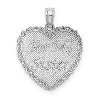 Load image into Gallery viewer, 14K White Reversible FOR MY SISTER-FRIENDS FOREVER Pendant
