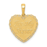Load image into Gallery viewer, 14K Reversible FOR MY SISTER-FRIENDS FOREVER Pendant
