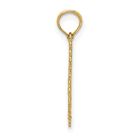 Load image into Gallery viewer, 14K Gold Polished DADDYS LITTLE GIRL Textured Heart Charm
